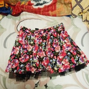 Floral mini skirt